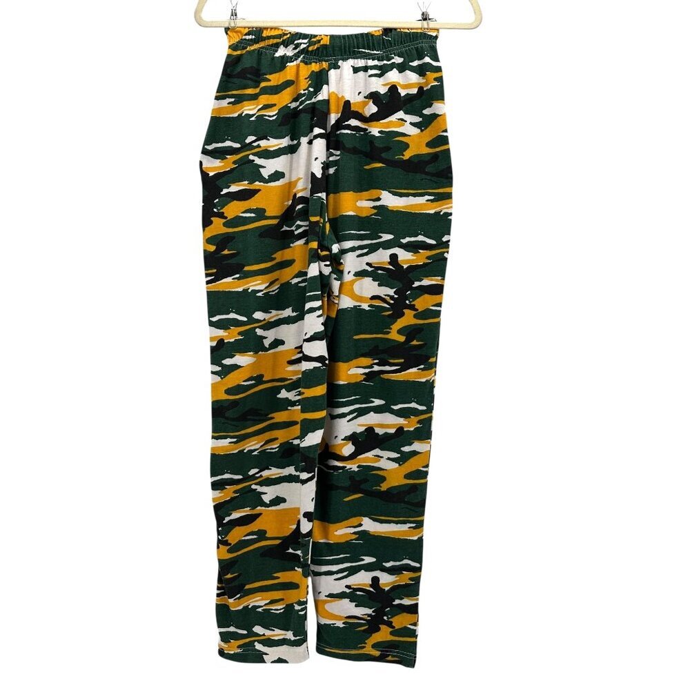 Vintage Zubaz Adult XS Pants Green Yellow White Black Zebra Camo Pattern - Picture 4 of 9